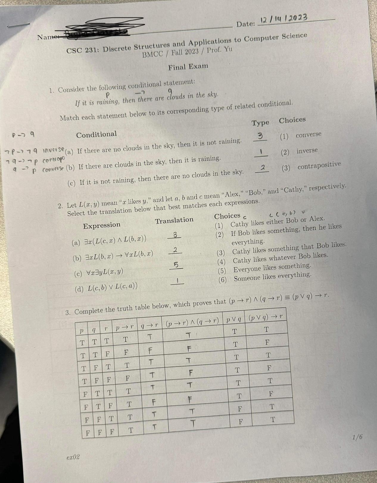 CSC 231: Discrete Structures And Applications To | Chegg.com