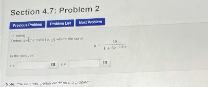 Solved Section 4.7: Problem 2 Previous Problem Problem List | Chegg.com