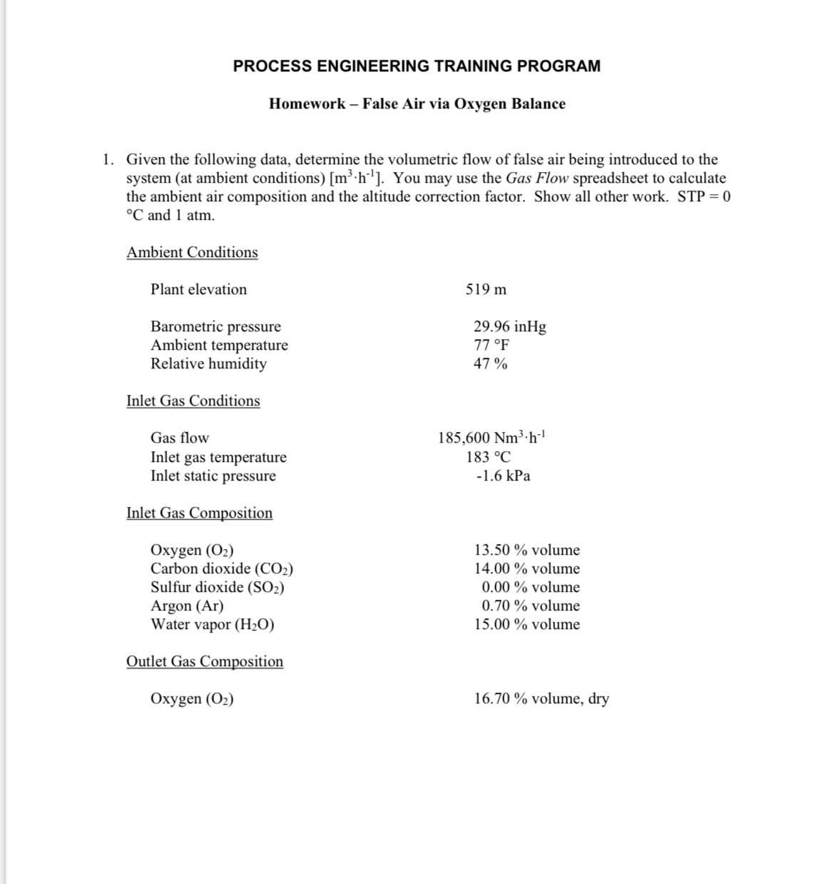 Solved PROCESS ENGINEERING TRAINING PROGRAMHomework - ﻿False | Chegg.com