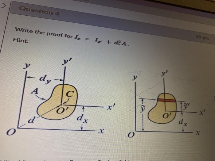 Solved Question 4 Write the proof for I = I2 + DA. 10 pts | Chegg.com