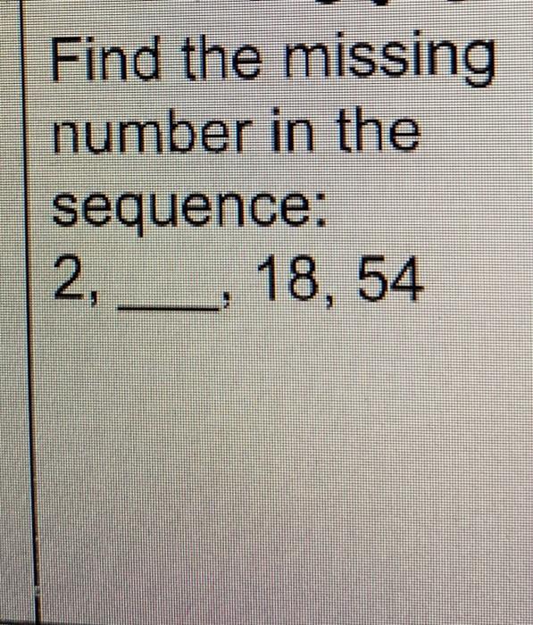 find the missing number in the sequence 61 52 63