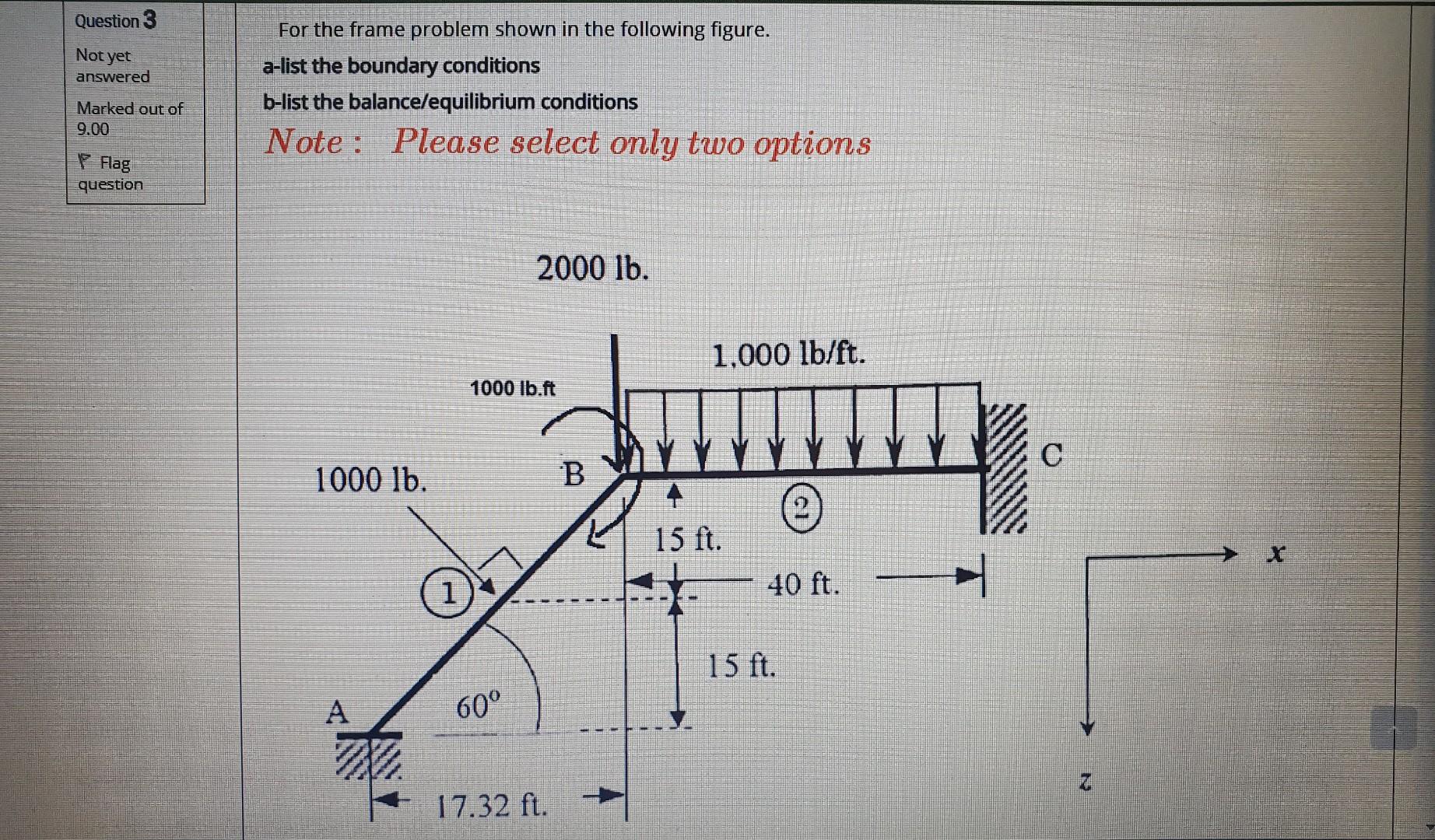 Solved Question 3 Not yet answered For the frame problem | Chegg.com