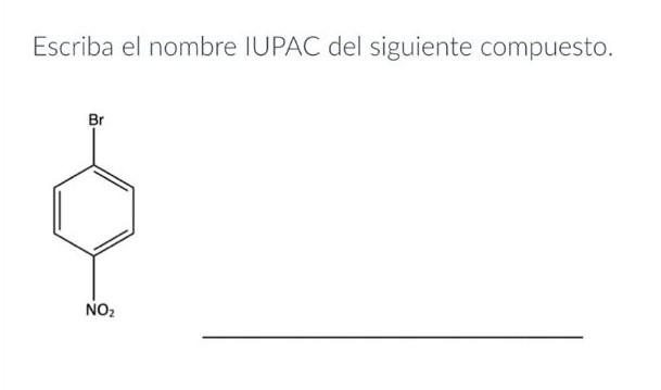 Escriba el nombre IUPAC del siguiente compuesto.