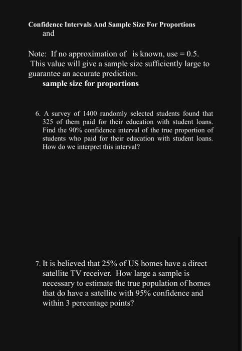 Solved CONFIDENCE INTERVALS AND SAMPLE SIZE 100(1−α)% | Chegg.com