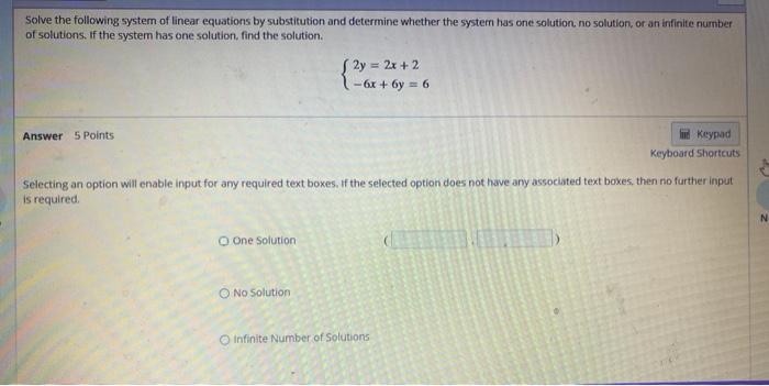 Solved Solve the following system of linear equations by | Chegg.com