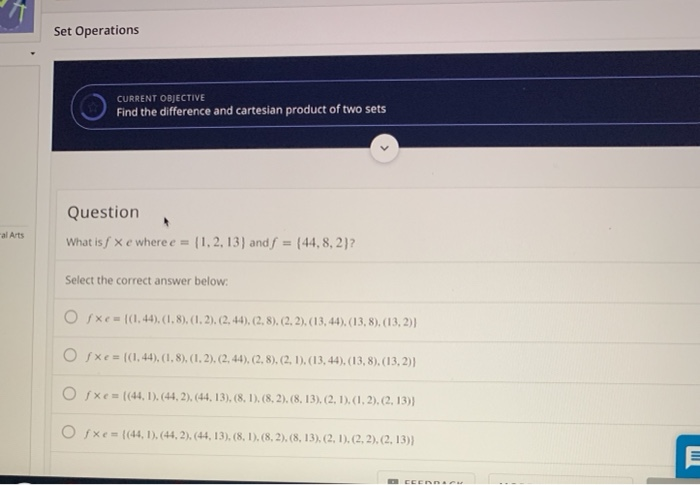 lab5 solution - test - lab 05-set operations objective... Solved Set Operations CURRENT OBJECTIVE Find the difference | Chegg.com