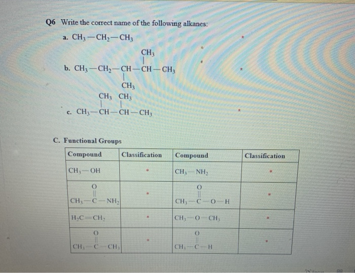 Solved B. Alkanes B.1 Structures And Names Of Alkanes | Chegg.com