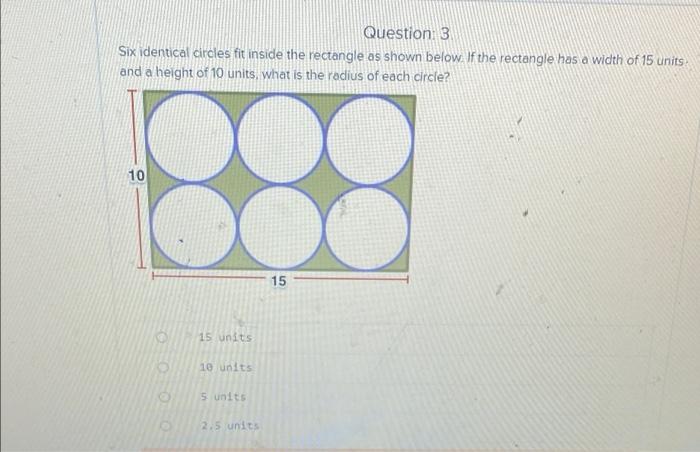Question: 3 Six identical circles fit inside the | Chegg.com