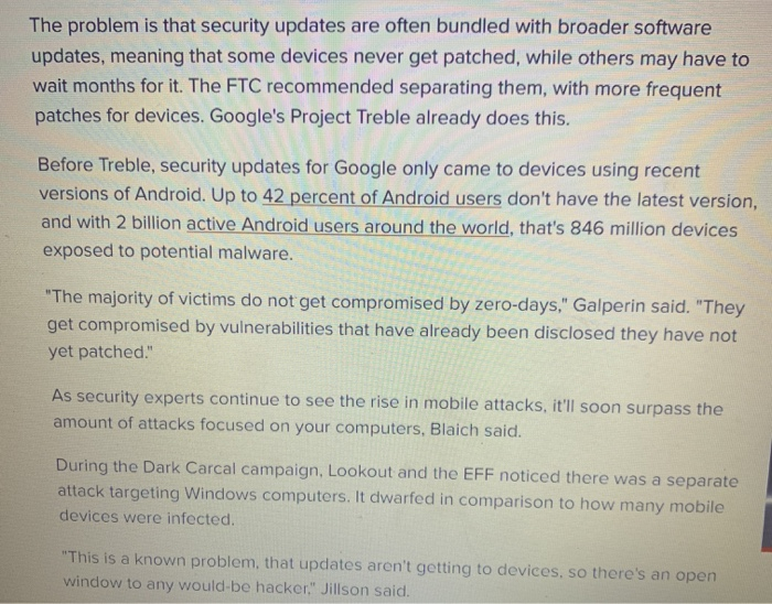 Solved mobile devices as well as BYOD offer many benefits to | Chegg.com