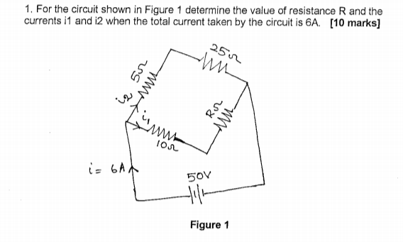 Solved For the circuit shown in Figure 1 ﻿determine the | Chegg.com
