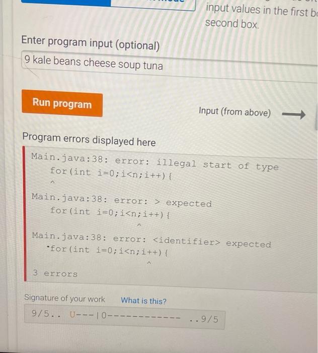 Solved input values in the first bo second box. Enter | Chegg.com
