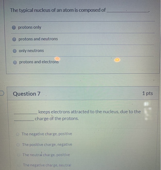 the nucleus of an atom is composed of protons and neutrons