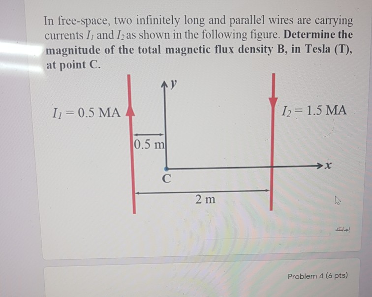 Solved In free-space, two infinitely long and parallel wires | Chegg.com