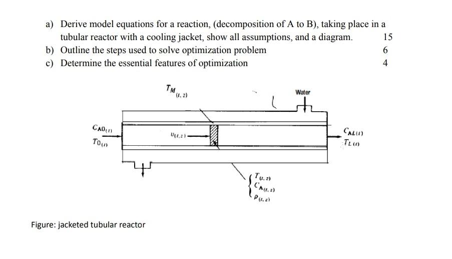 Solved a) Derive model equations for a reaction, | Chegg.com