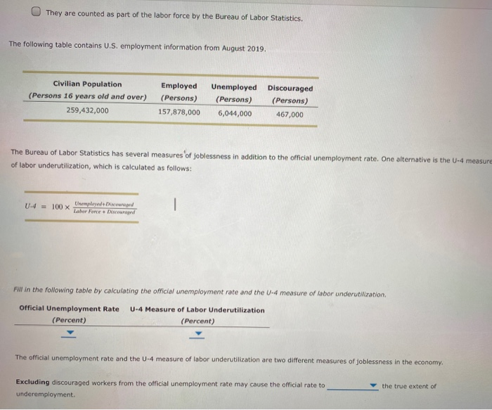 Solved 2. Discouraged Workers Which Of The Following | Chegg.com