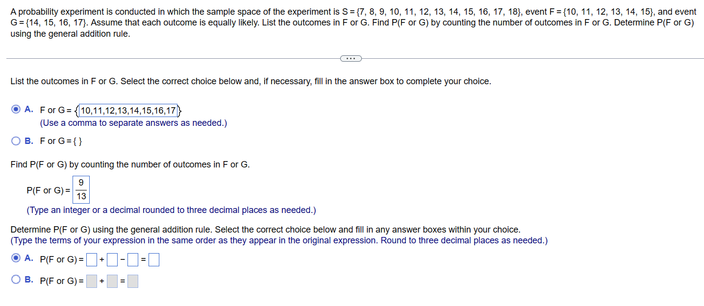 Solved A probability experiment is conducted in which the | Chegg.com