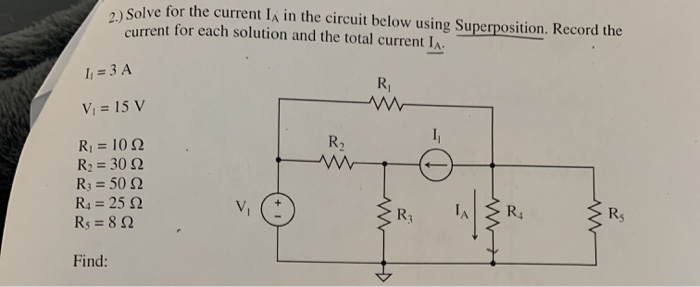 Solved Solve For The Current In The Circuit Below Using 