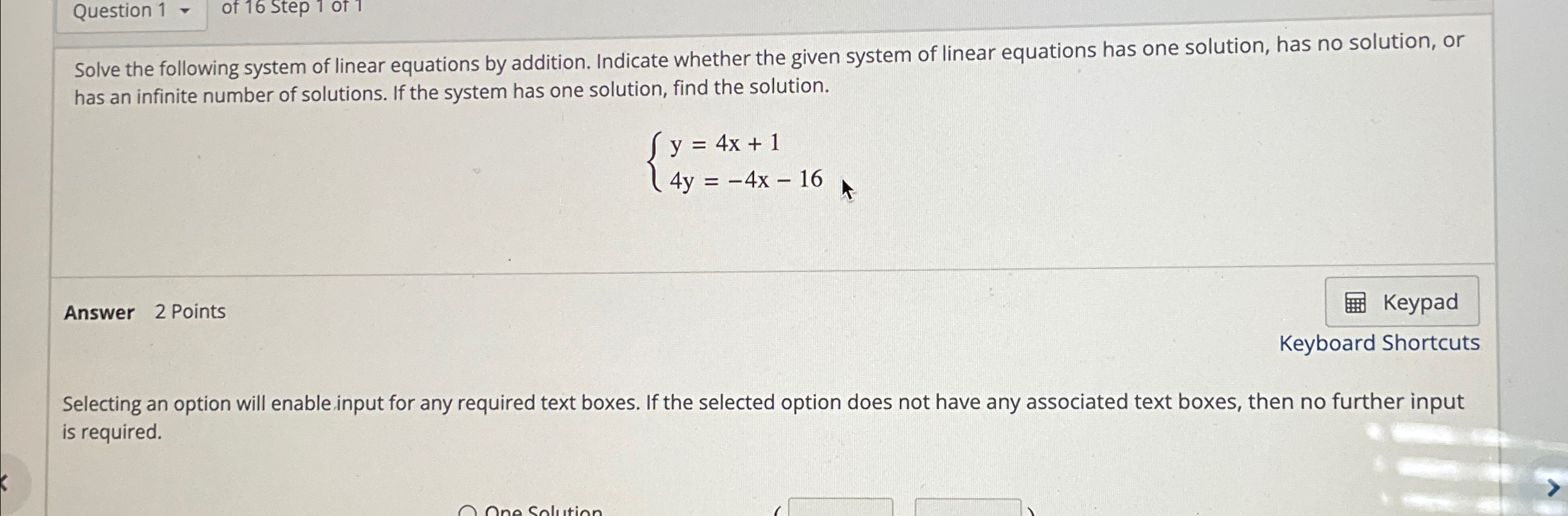 Solved Solve the following system of linear equations by | Chegg.com