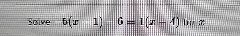 Solved Solve 5 x 1 6 1 x 4 for X Chegg solved-solve-5-x-1-6-1-x-4-for-x-chegg