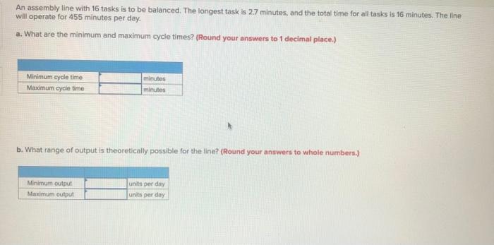 Solved An assembly line with 16 tasks is to be balanced. The | Chegg.com
