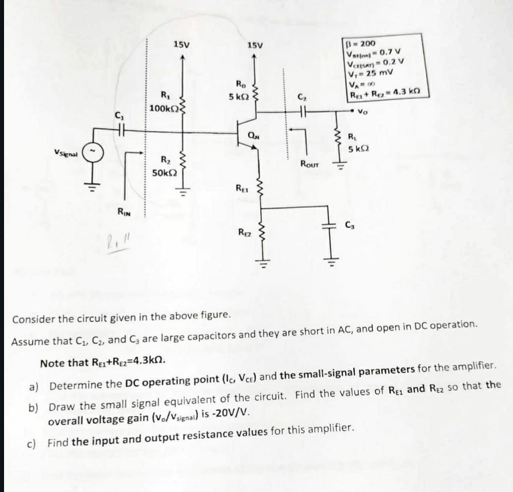 Solved Consider the circuit given in the above figure. | Chegg.com