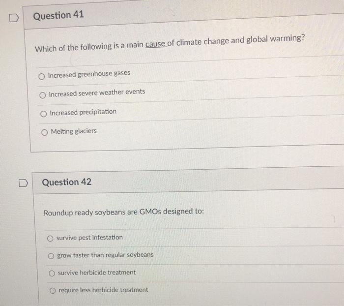 Solved Question 41 Which of the following is a main cause of | Chegg.com