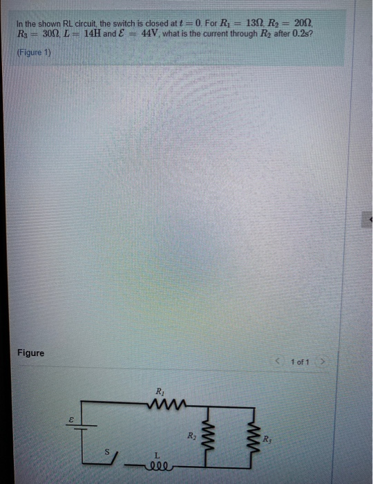 Solved In the shown RL circuit, the switch is closed at t = | Chegg.com
