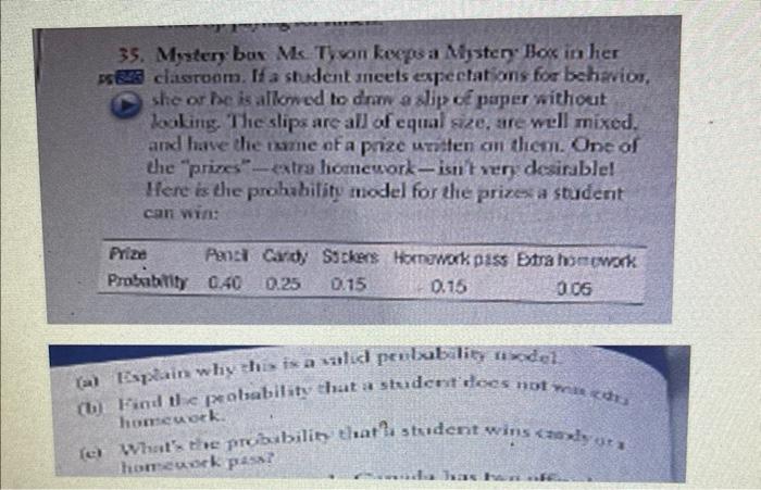 Solved 35. Movtery bas Mc. Tyvan keepas a Mystery. Boc in | Chegg.com