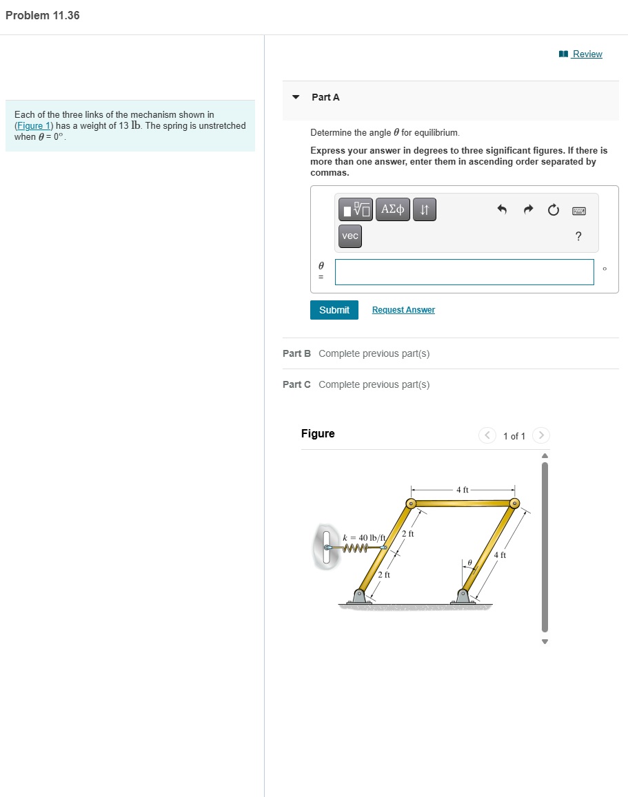 Solved Each of the three links of the mechanism shown in | Chegg.com