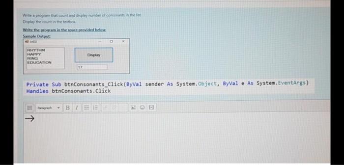 Solved Solve it using visual basic and only using loops and | Chegg.com