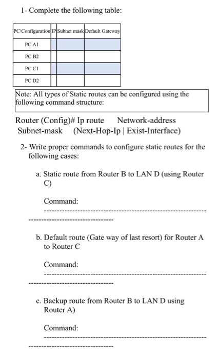 Solved Considering the below network diagram below, answer | Chegg.com