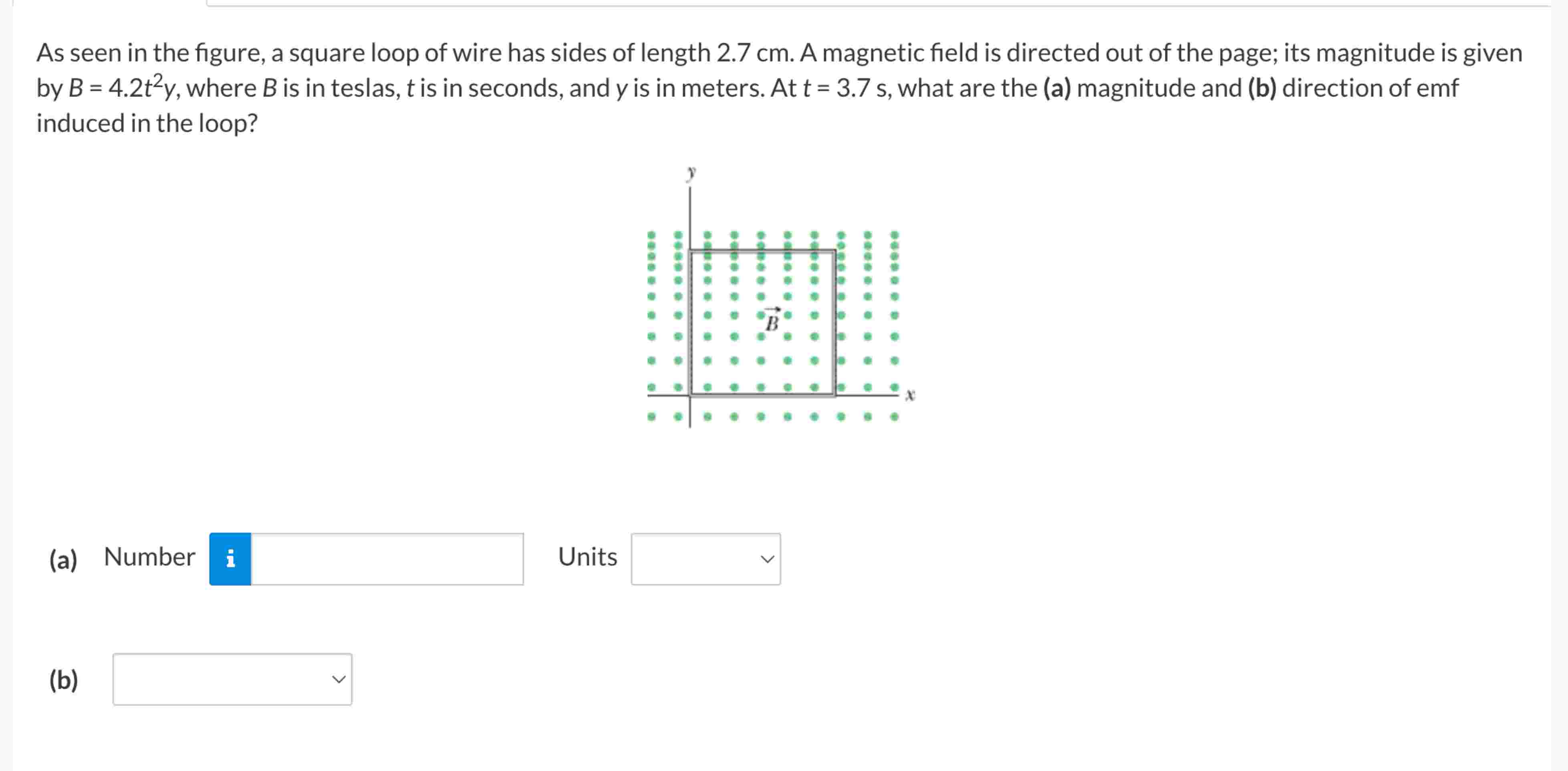 Solved As seen in the figure, a square loop of wire has | Chegg.com