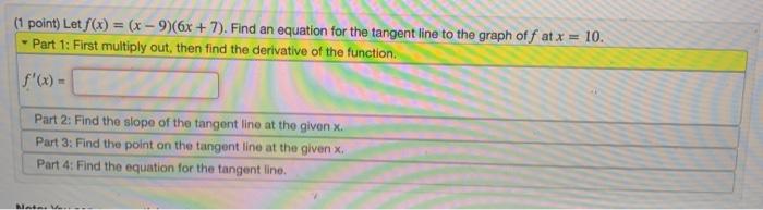 Solved 1 Point Find F X For F X 4x13 F X 2 1