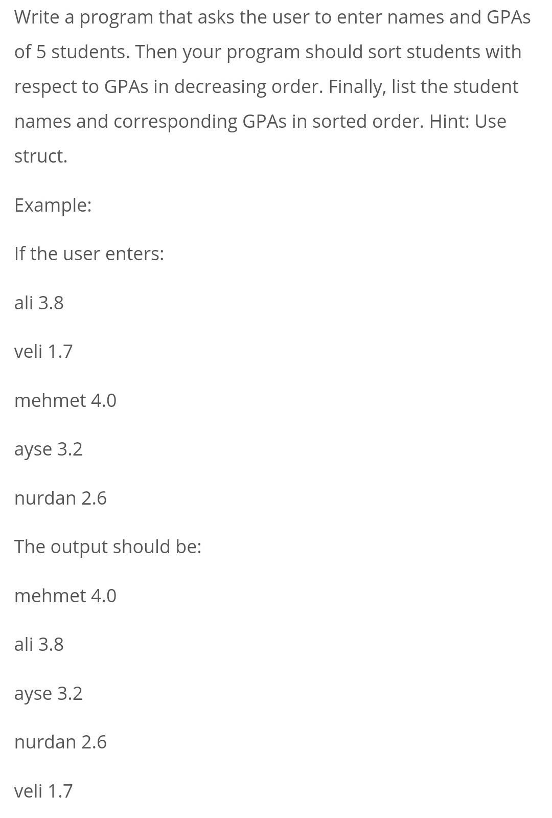 Solved Write a program that asks the user to enter names and | Chegg.com