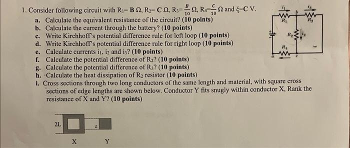 Solved 1. Consider following circuit with | Chegg.com 