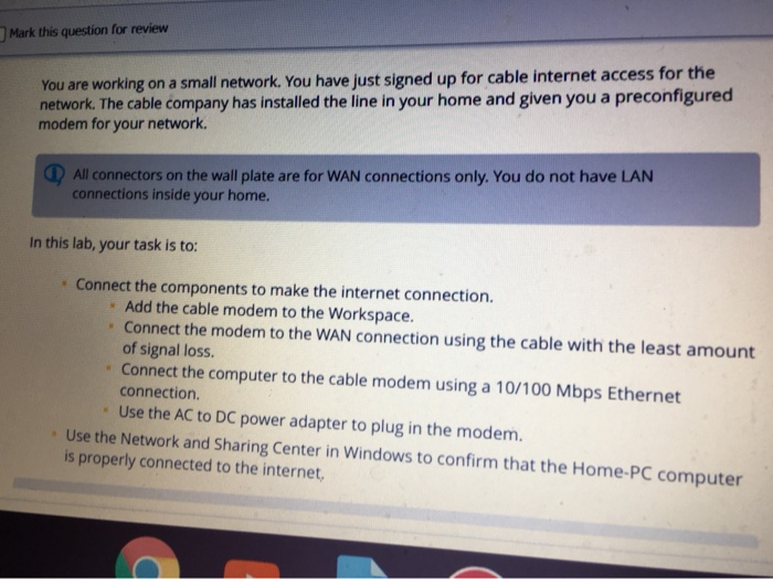 Solved Mark this question for review You are working on a | Chegg.com