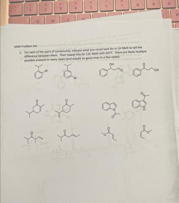 Solved NMR Problem Set 1. For Each Of The Pairs Of | Chegg.com