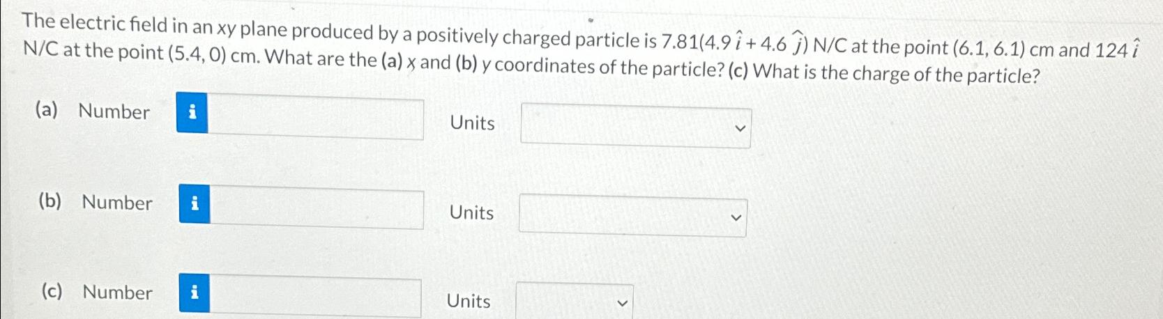 Solved The electric field in an xy ﻿plane produced by a | Chegg.com