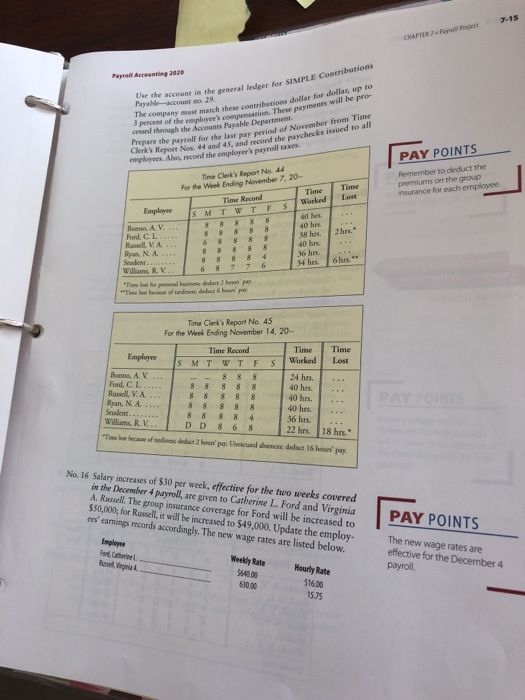 This is the 2020 edition DECEMBER 4 PAYROLL (As you