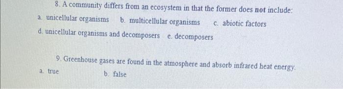 Solved 1. Which of the following includes all of the others? | Chegg.com