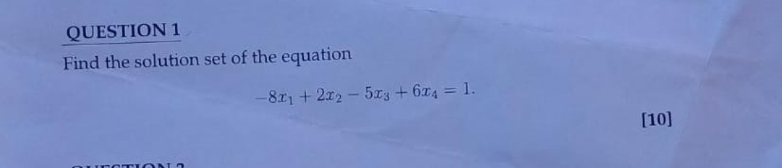 Solved QUESTION 1Find the solution set of the | Chegg.com