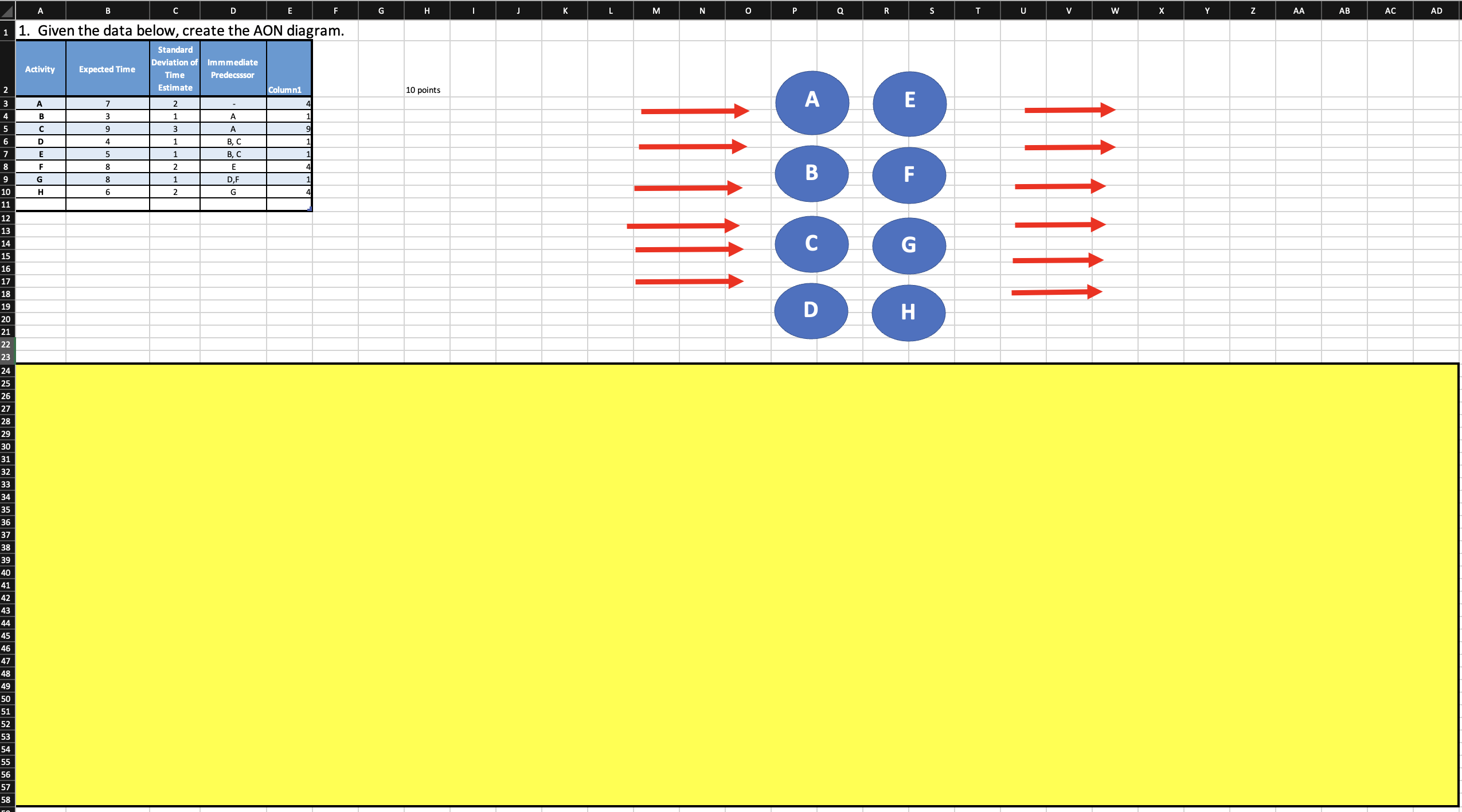 Solved Please solve this on excel and show the formulas | Chegg.com