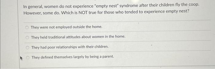 empty nest syndrome women