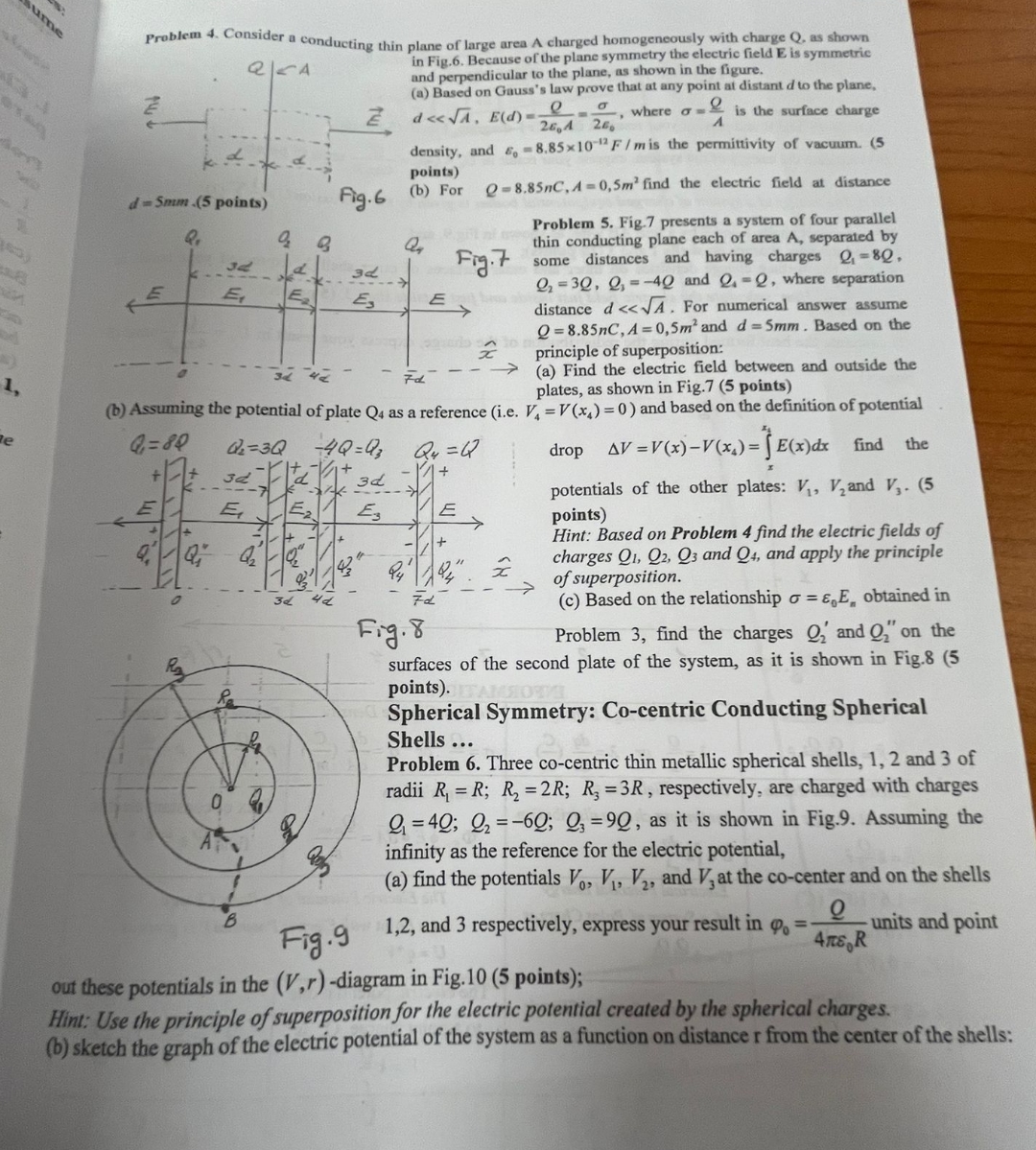 Solved Problem 4. ﻿Consider a conducting thin plane of large | Chegg.com