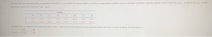 Solved Comider the accompanying data on taking load 25mm | Chegg.com