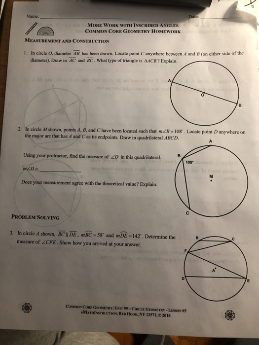 cpctc common core geometry homework answer key