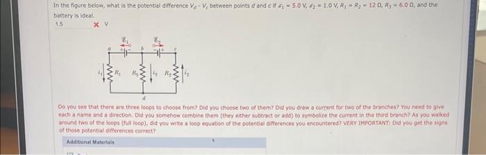 Solved In the figure below, what is the potential difference | Chegg.com