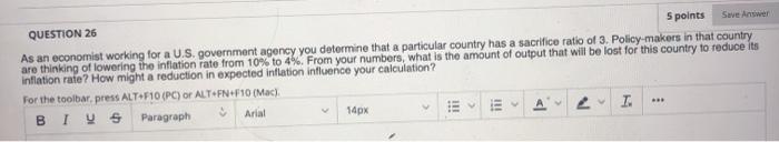 Solved QUESTION 26 5 points Save Answer As an economist | Chegg.com
