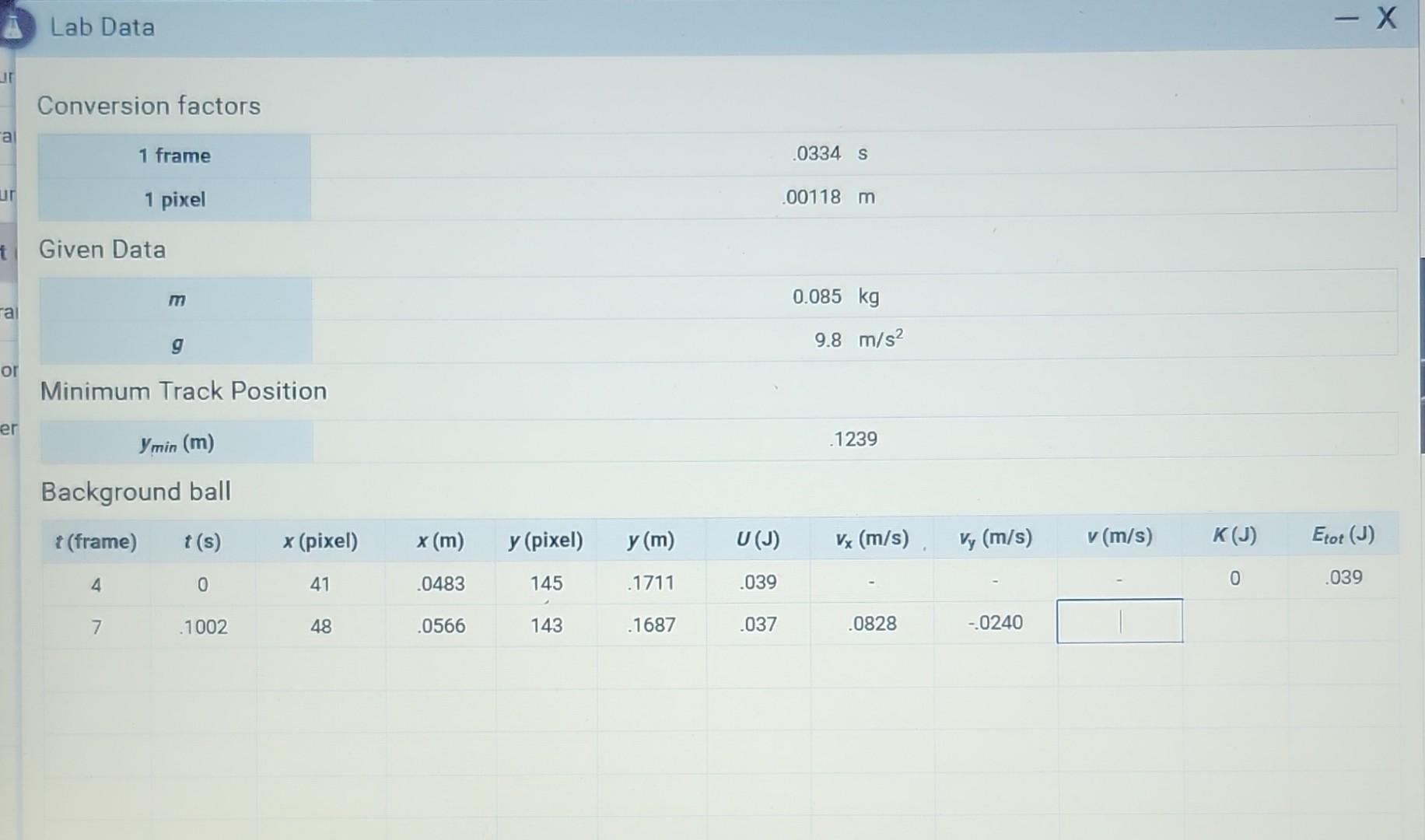 calculate the three velocity and speed frames (Vx,