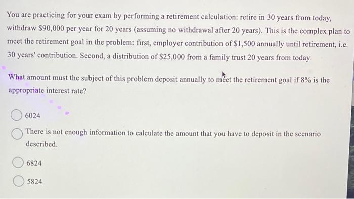 Solved You are practicing for your exam by performing a | Chegg.com